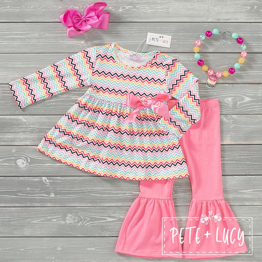 Rainbow Zig Zag pants set