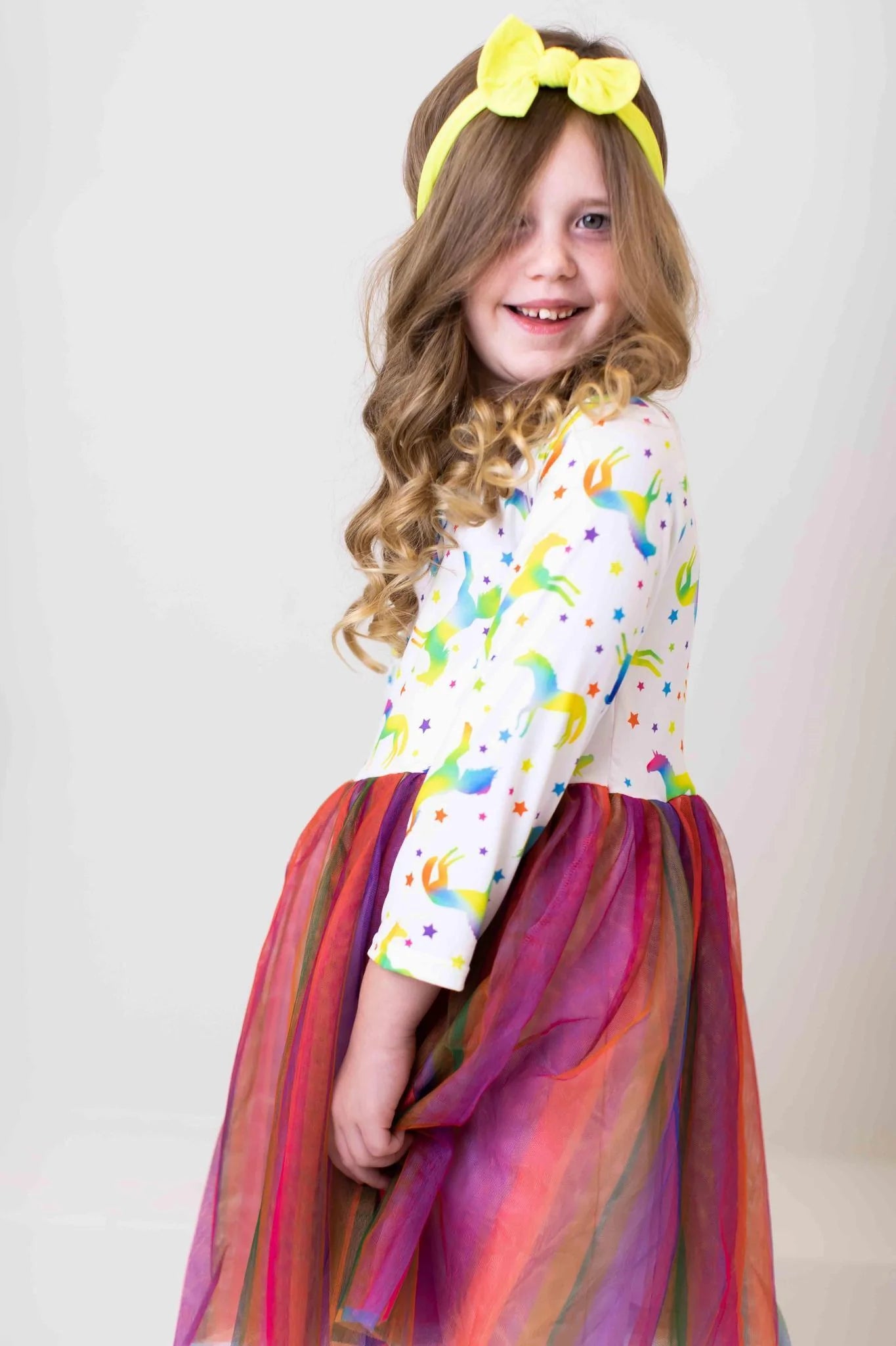 Born To unicorn long sleeve tutu dress